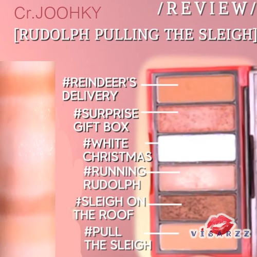 Etude Rudolph Coming To Town Play Color Eyes Mini #02 Rudolph Pulling the Sleigh อีทูดี้อายแชโดว์พาเลท คอลเลกชั่นน้องกวางรูดอล์ฟ 6 เฉดสี ลิมิเตดที่ออกมาในช่วงเทศกาลแห่งความสุข แพคเกจน่ารักเว่อ สีสวยทุกสี