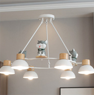 โคมไฟสไตล์นอดิก ถ้วยกลม หัวไม้ แขวนเพดาน