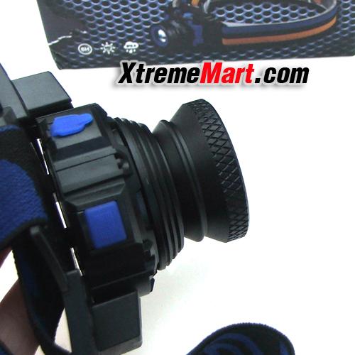 ชุดเซตไฟฉายคาดหัวซูม Ultrafire SL-K16 18000W Blue Focus แสงขาว 3 Mode Zoom LED Headlamp Flashlight