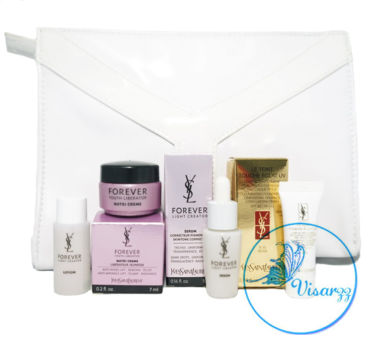 YSL Premium Gift Set ชุดกระเป๋า Premium ในหมวด Forever เพื่อบำรุงให้ผิวหน้าขาวใส ลดเลือนริ้วรอย แถมฟรี กระเป๋าหนังบุอย่างดี