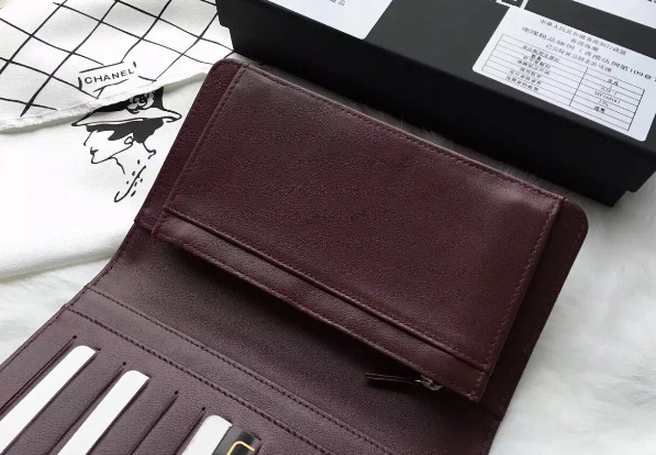 กระเป๋าสตางค์ cn lamb skin zippy wallet ใบยาว สีดำ