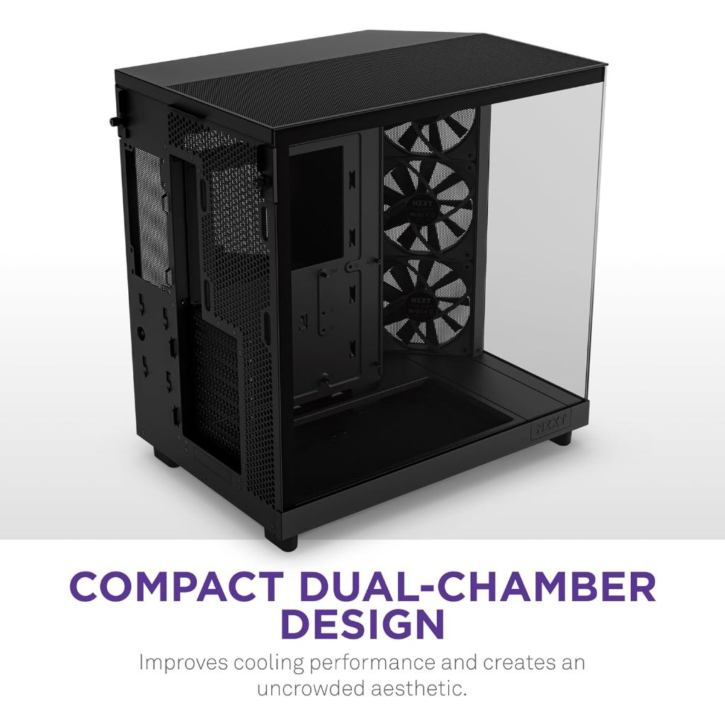 NZXT H6 FLOW BLACK / WHITE / RGB ATX PC CASE