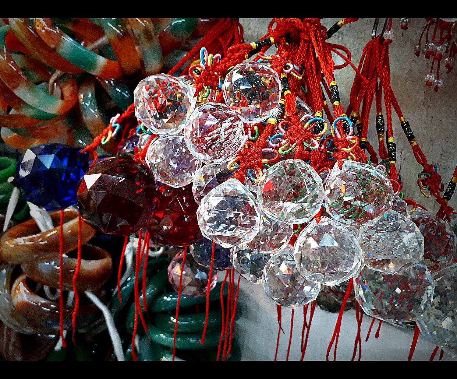 ลูกแก้ว คริสตรัล เหลี่ยม ปรับฮวงจุ้ย สะท้อนแสง แบบแขวน