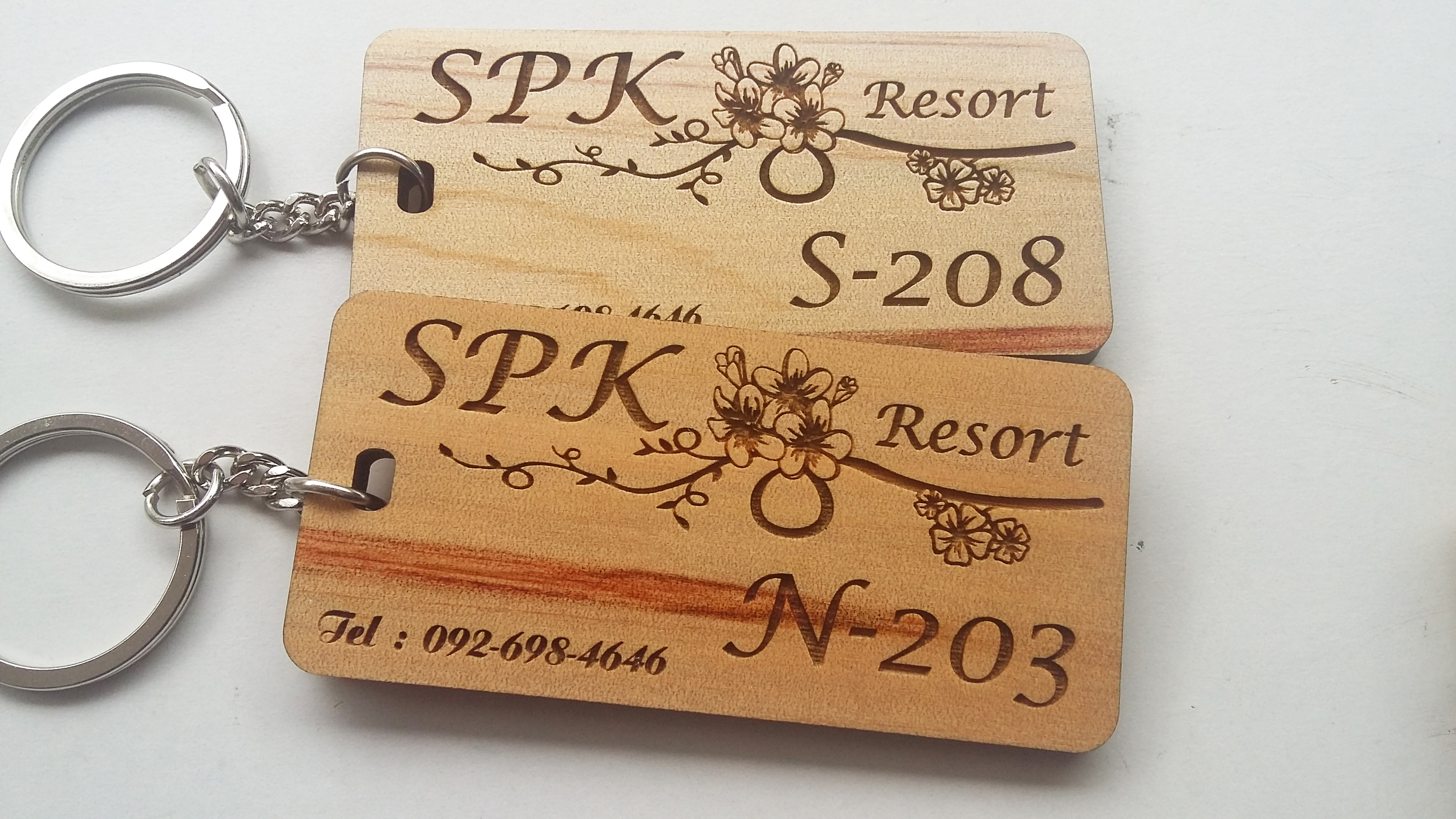 พวงกุญแจไม้ พวงกุญแจรีสอร์ท - SPK Resort จ.ชลบุรี