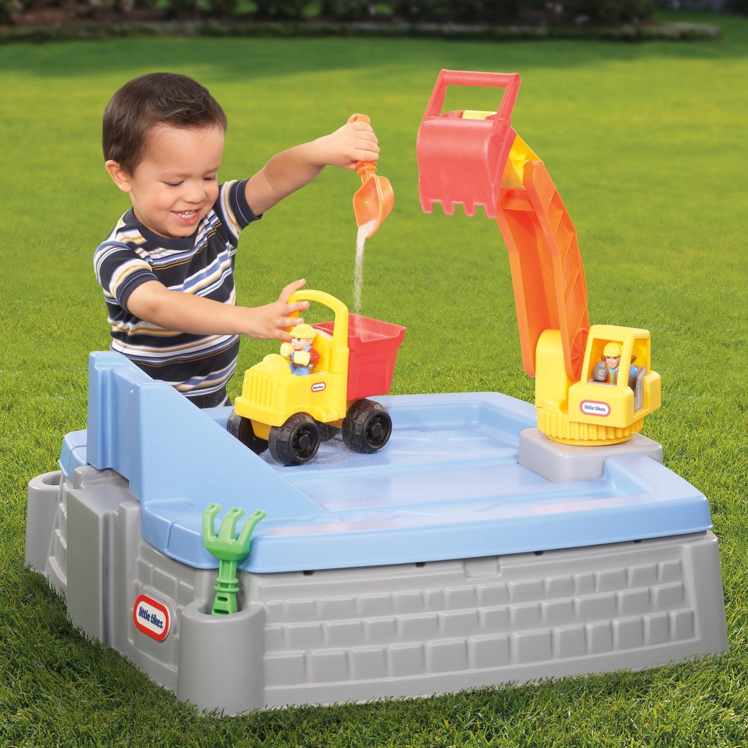 กล่องเก็บทรายพร้อมฝาปิดและของเล่น Little Tikes Big Digger Sandbox