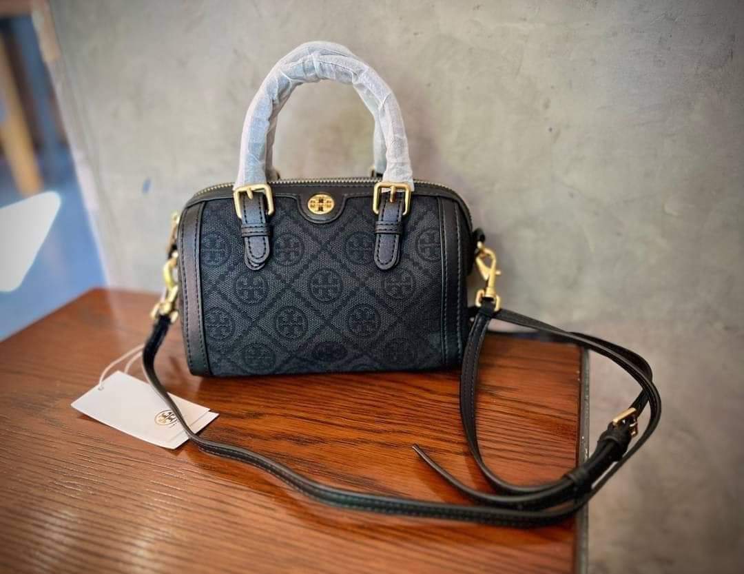 TORY BURCH PETITE T MONOGRAM BARREL BAG (แอดไลน์ก่อนสั่งซื้อ)