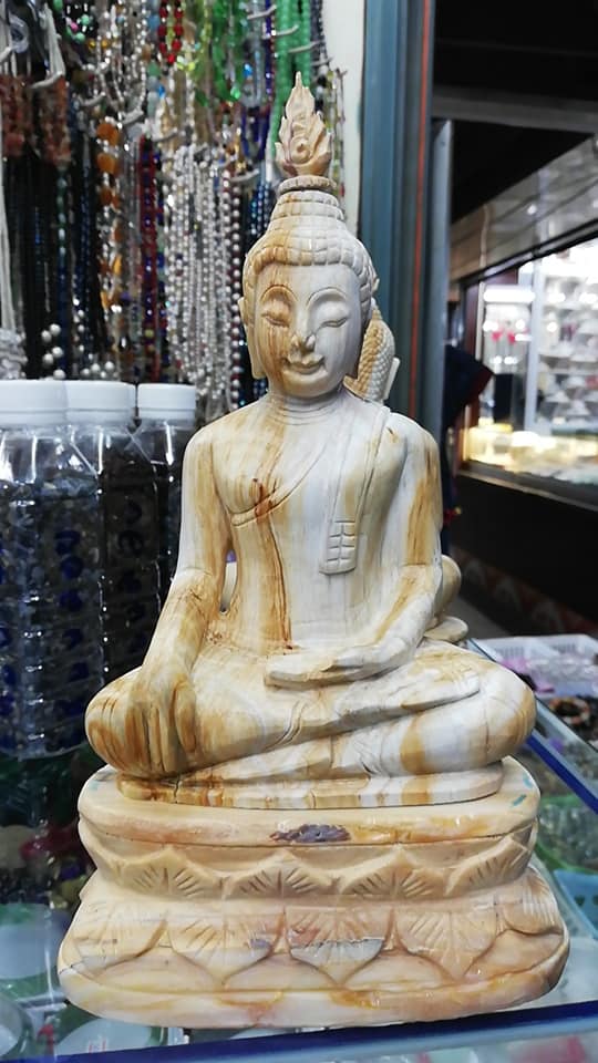 พระพุทธรูป (แกะสลักจากไม้กลายเป็นหิน)​ (สูง​9​นิ้ว​ หน้าตัก​5​นิ้ว​)