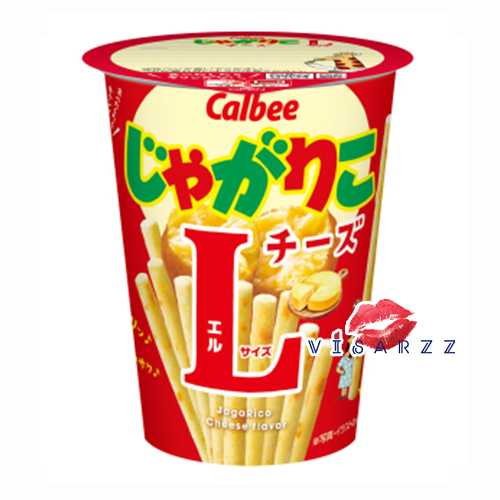Exp.01/25 (ถ้วย L สีแดง 66g รสชีส) Calbee Jagabee Jagarico จากาบี้ คาลบี้ จาการิโกะแบบถ้วย ขนมญี่ปุ่นมันฝรั่งแท่งอบกรอบสุดฮิตจากญี่ปุ่น กรอบ อร่อย
