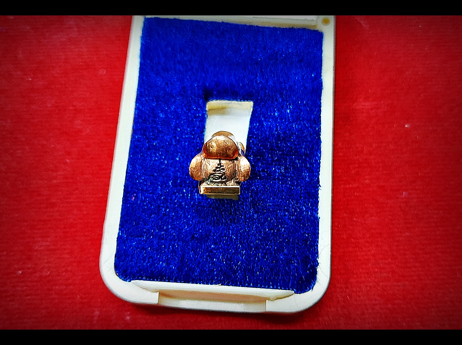 กิมปั่ง ฝั่งเพรช สวารอฟสกี้(Swarovski) เนื้อนวะ(มีส่วนผสมของทองคำ) บรรจุอุดมวลสาร ฐานทองคำแท้ รุ่น2 ปี2564