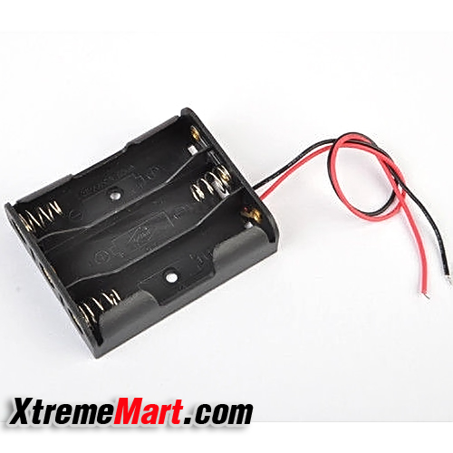 รางใส่แบตเตอรี่ Battery Storage Case Box Holder for 3 x 18650 Black
