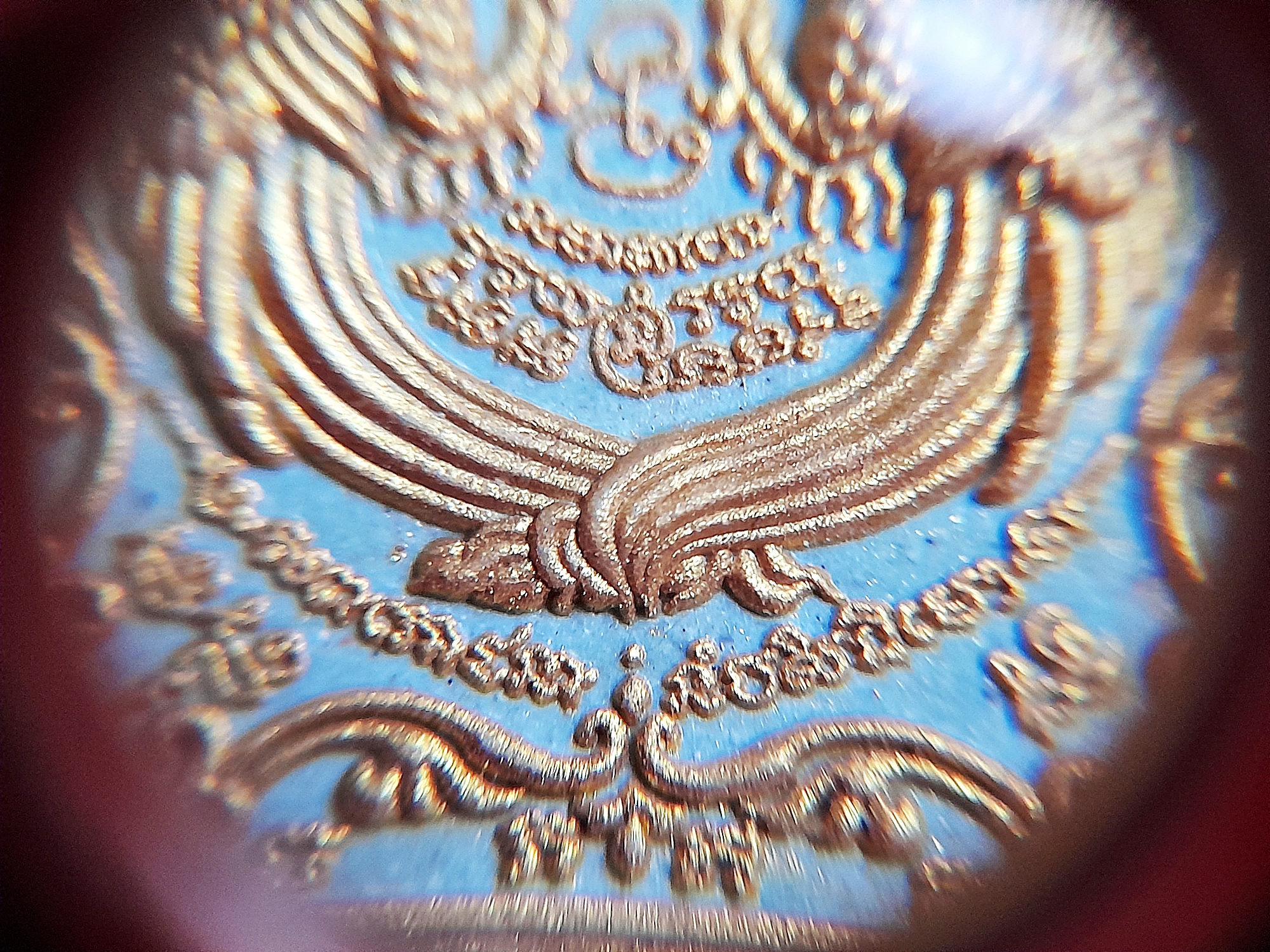 นกสาริกาคู่ เนื้อผง สีเขียวเหนียวทรัพย์ ปัดหน้ากากทอง (หลังจารเขียนยันต์ด้วยมือ) #รับประกันแท้ - พระอาจารย์สุริยัณ วัดป่าฉัพพรรณรังสี จ.ชัยภูมิ