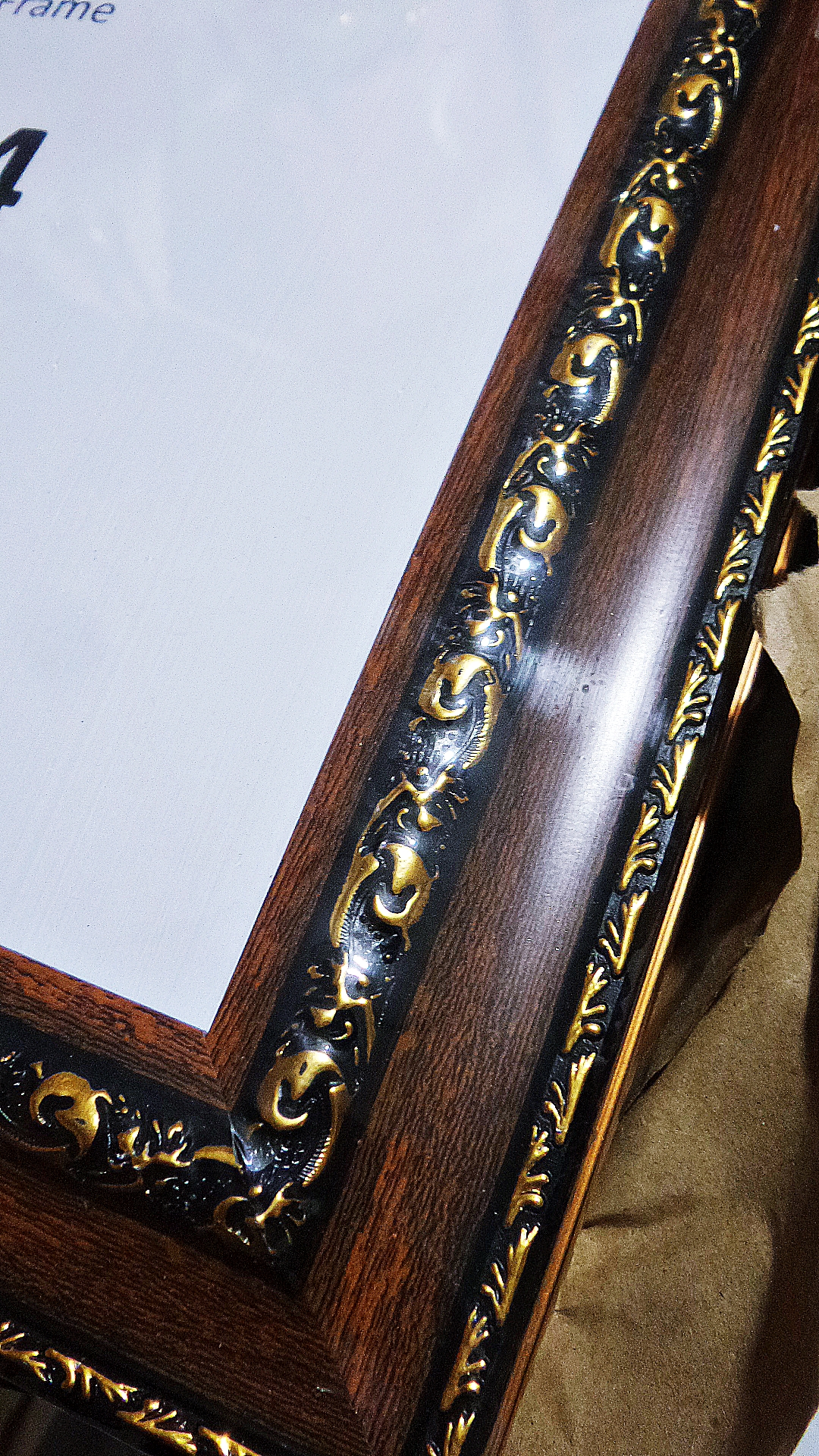 รูปภาพพระพิฆเนศ แผ่นลายทองฉลุลงสี พร้อมใส่กรอบ