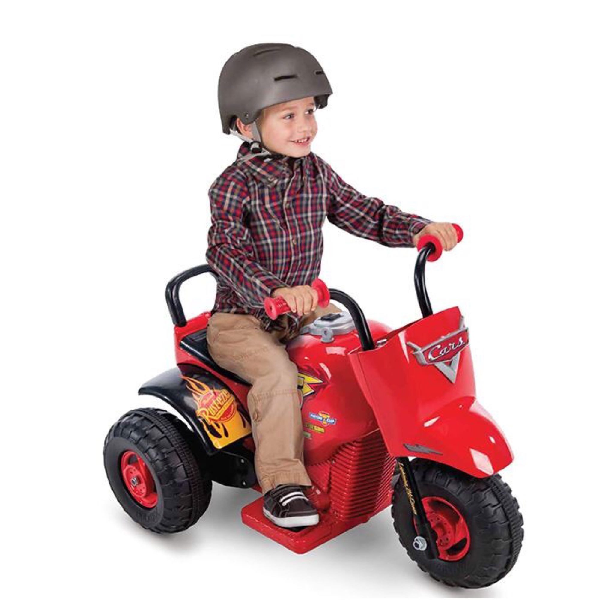 มอเตอร์ไซค์สามล้อแบตเตอรี่สำหรับเด็กเล็ก Huffy Disney Cars 3 Motorcycle Trike 6-Volt Battery-Powered Ride-On