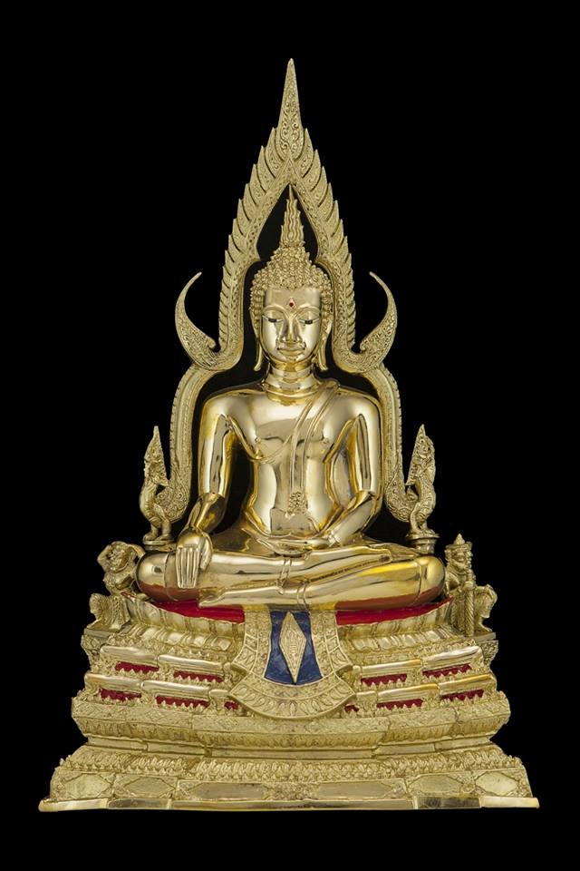 รูปหล่อ พระพุทธ​ชินราช เนื้อทองเหลือง​ขัดเงา (หน้าตัก9นิ้ว)