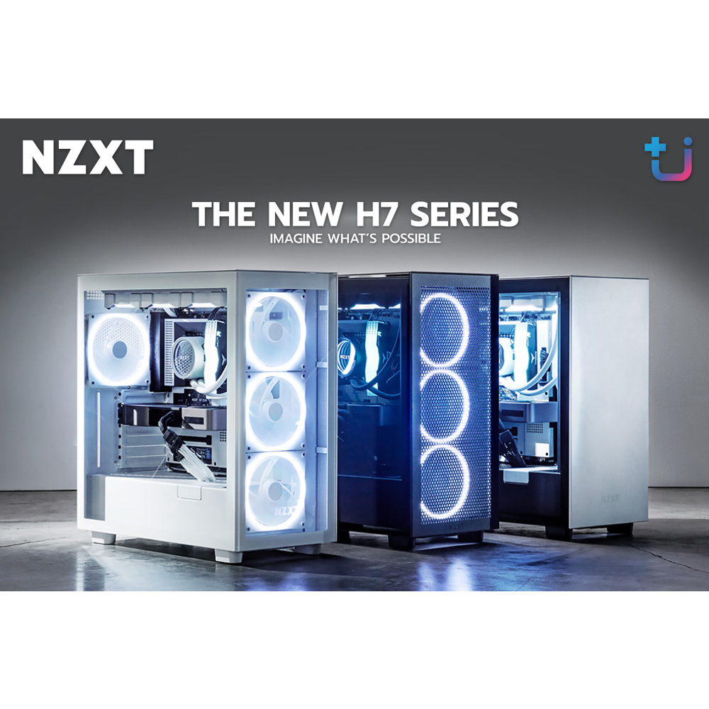 CASE (เคส) NZXT H7 ELITE (MATTE WHITE) (Black)( E-ATX)