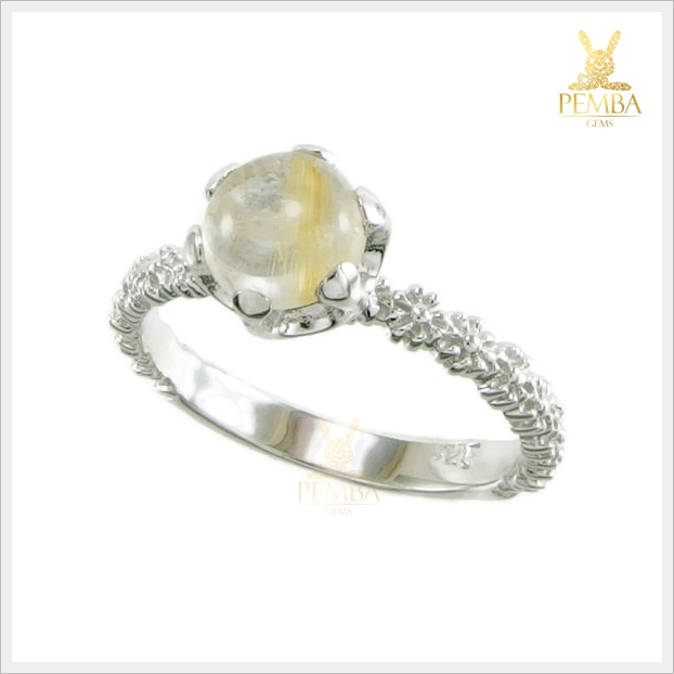 แหวนไหมทองแท้ ดีไซน์เก๋ๆ ดูดีมีสไตล์ เงินแท้925 ชุบทองคำขาว