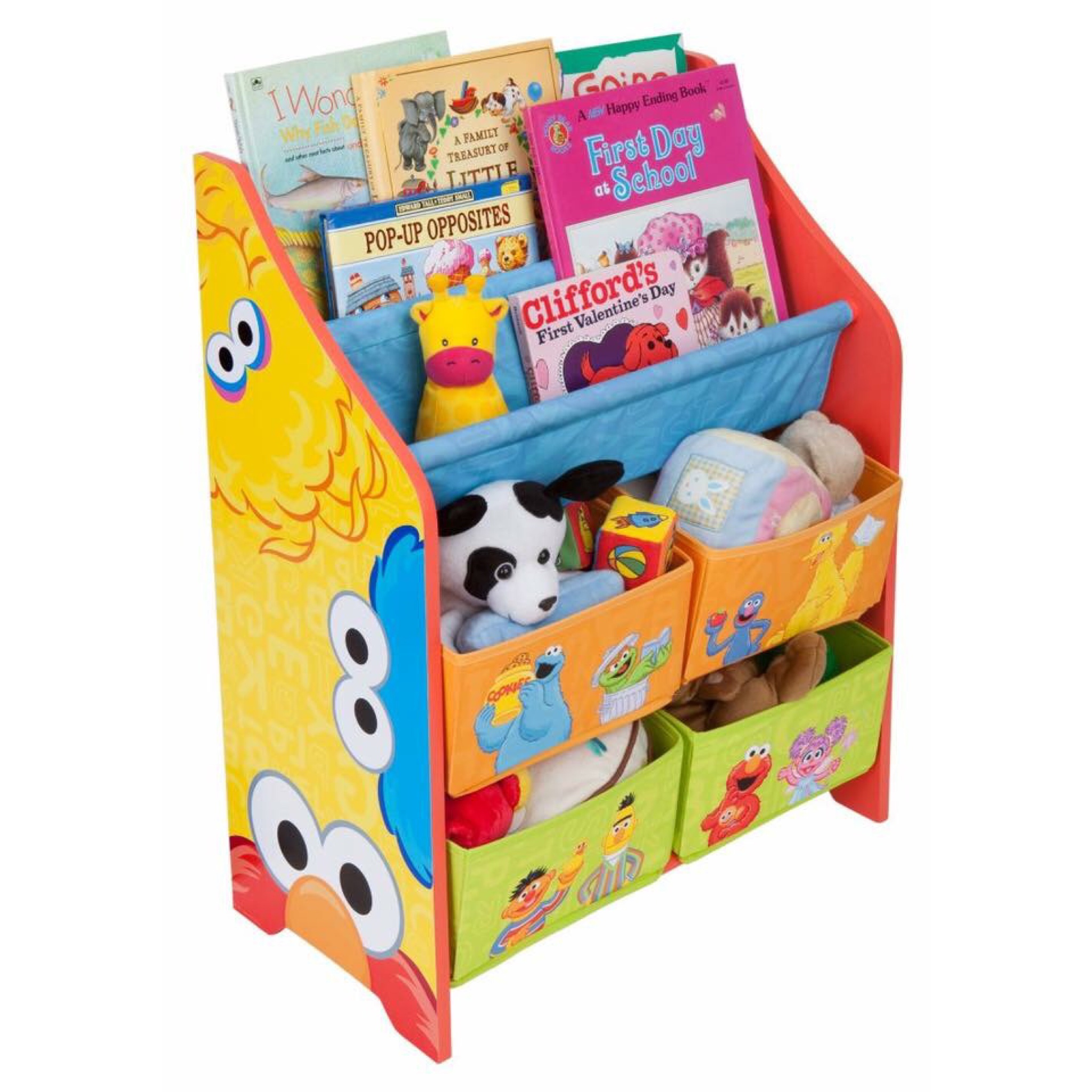 ชั้นเก็บหนังสือและของเล่นสำหรับเด็ก Delta Children Book & Toy Organizer (Sesame Street)