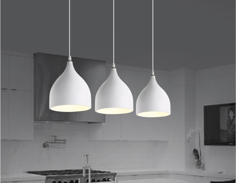 โคมไฟห้อยเพดานนอร์ดิกโมเดิร์น 17cm ขาว,แดง,ดำ,ฟ้า