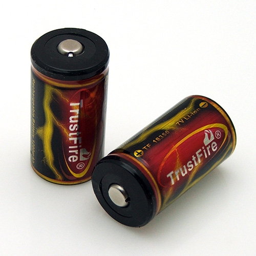 แบตเตอรี่ TrustFire 18350 3.7V 1200mAh Rechargeable No Protected Batteries