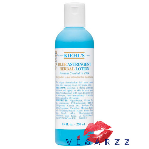 (ลดพิเศษ 35%) Kiehl's Blue Astringent Herbal Lotion 250mL Toner เนื้อเหลวใส เหมาะกับผิวที่มีสิวอักเสบ มีส่วนผสมที่ช่วยฆ่าเชื้อสิว พร้อมทั้งช่วยขจัดสิ่งสกปรก และสิ่งที่อุดตันบนผิวหน้าให้หลุดออกไป
