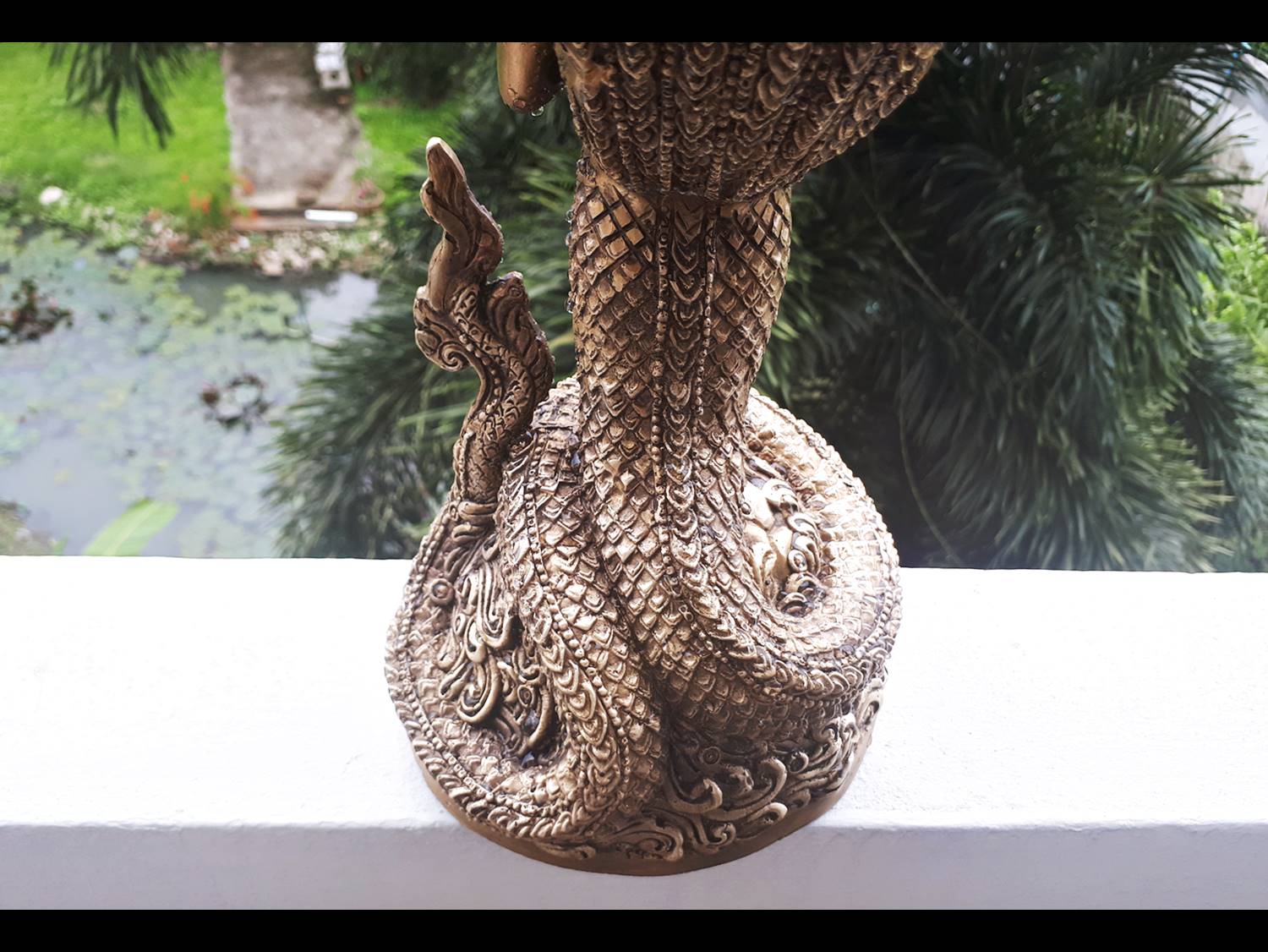 รูปหล่อ คู่ พญานาคราช ปางพรมมือ (ท่านปู่นาคา-ศรีสุทโธ ท่านยานาคี-ศรีปทุมวัน) พญานาคปรก 7ตน 7เศียร โลหะทองเหลือง (ขนาดบูชา สูง15นิ้ว) (ขายปลีก ขายส่ง)