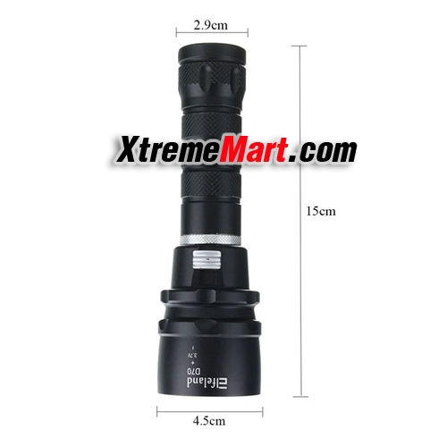 ไฟฉายดำน้ำ ElfeLand D70 2000LM Scuba Driving LED Flashligh แสงสีขาว ระบบ Magnetic Switch 1 โหมด