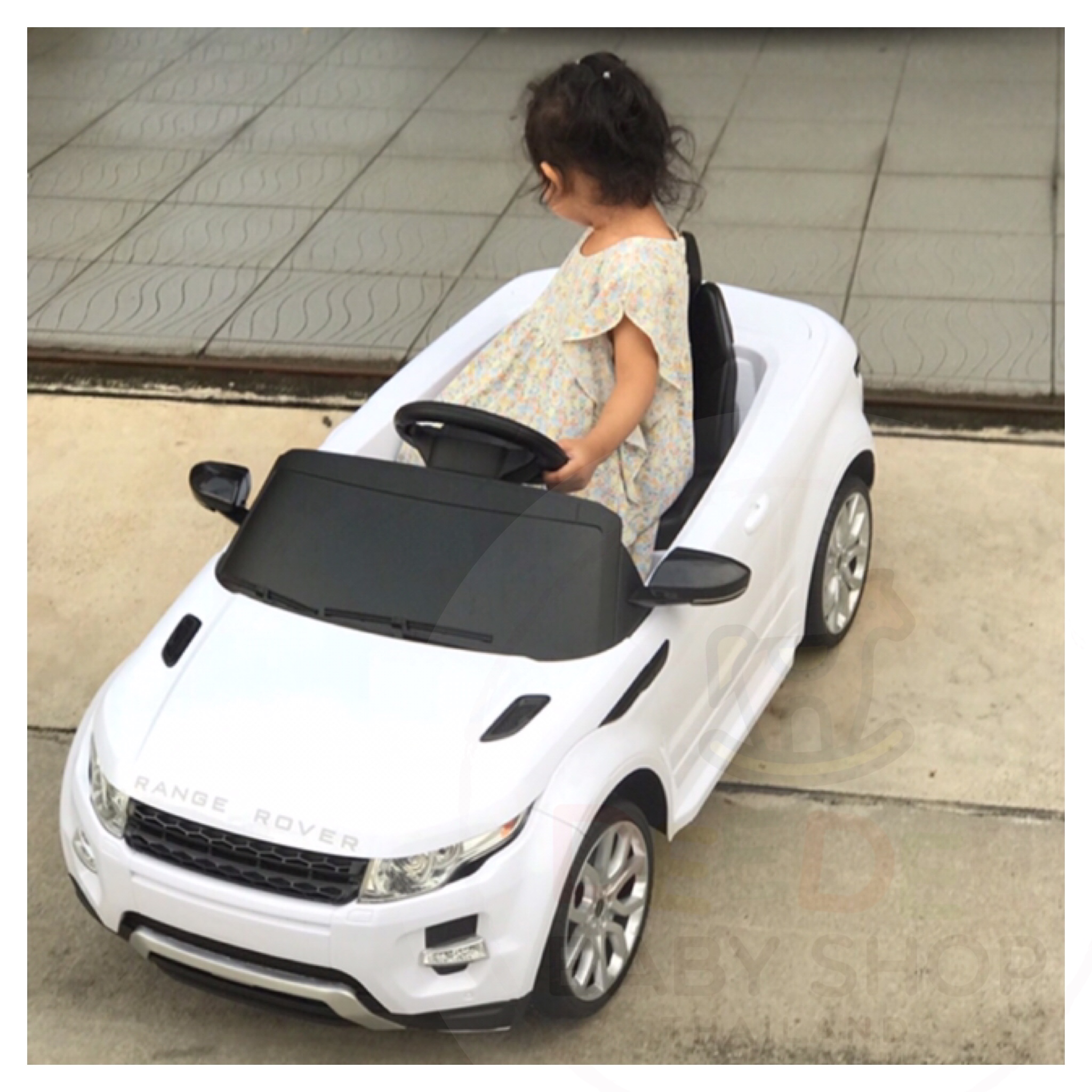 รถแบตเตอรี่พร้อมรีโมทบังคับวิทยุภายใต้ลิขสิทธิ์แท้ของรถยนต์ Land Rover - Range Rover Evoque 12V Battery-Powered Ride-On SUV