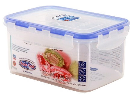 P07995 กล่องถนอมอาหาร Super Lock 1.6 ลิตร (ขนาด 19 ซม.(กว้าง) X 13.3 ซม.(ยาว) X 9.5 ซม.(สูง)) No.6125 (ราคาส่งต่อ 1 โหล: 12 ใบ:เฉลี่ย 50 บต่อใบ)