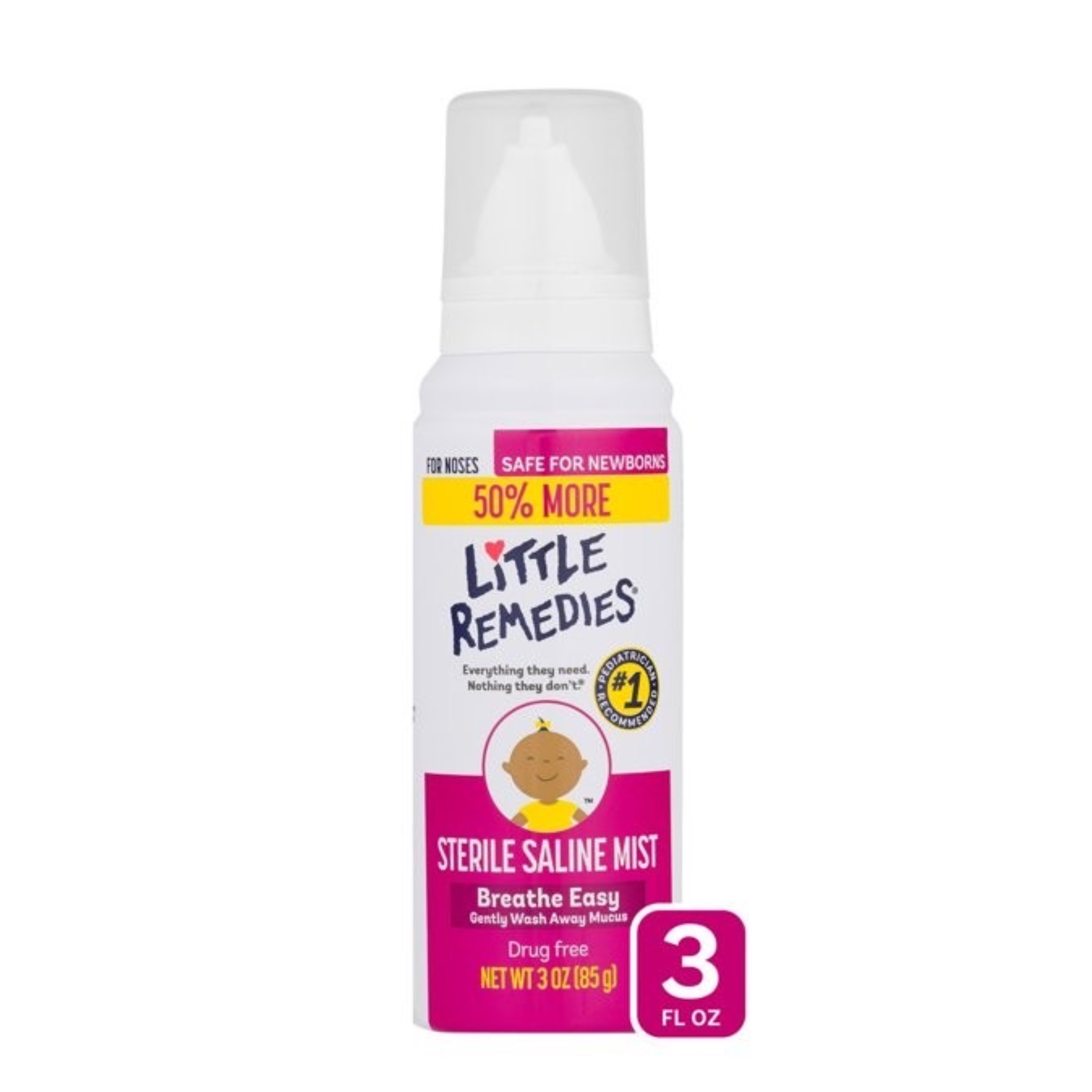 น้ำเกลือล้างจมูกแบบสเปรย์ Little Remedies Sterile Saline Nasal Mist