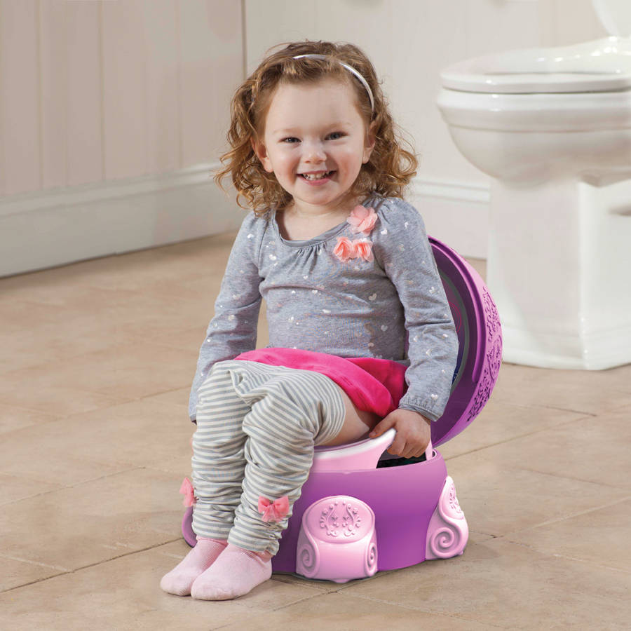 กระโถนฝึกขับถ่ายสำหรับเด็ก The First Years รุ่น 3-in-1 Celebration Potty System (Disney Princess Magic Sparkle)