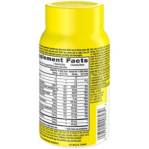 วิตามินรวมแบบกัมมี่เคี้ยวหนึบสำหรับเด็ก L'il Critters Gummy Vites Complete Multivitamin