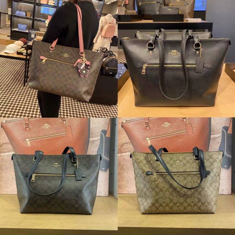 COACH GALLERY TOTE IN SIGNATURE CANVAS (แอดไลน์ก่อนสั่งซื้อ) ส่งฟรี