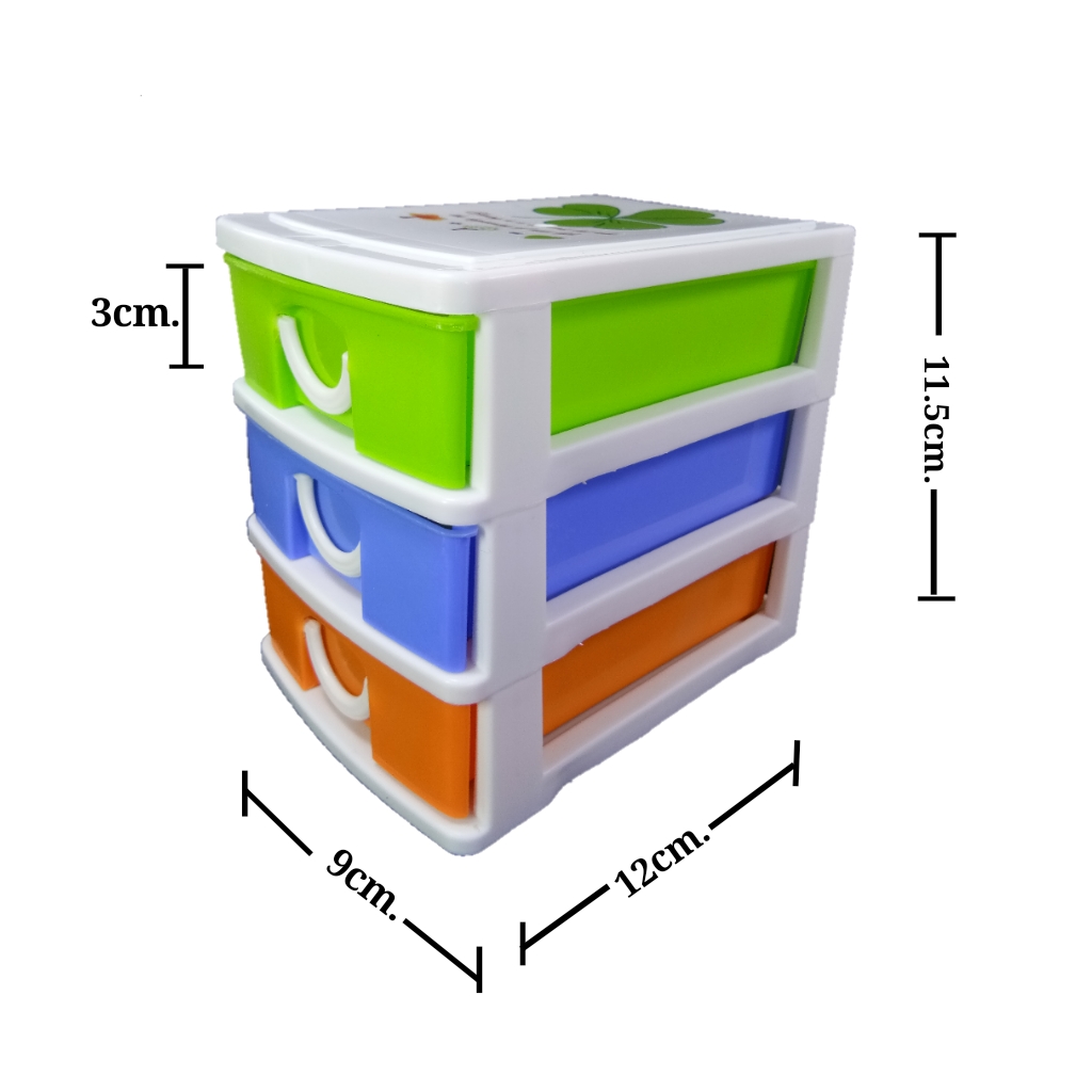 กล่องจัดระเบียบมีลิ้นชัก3ชั้น