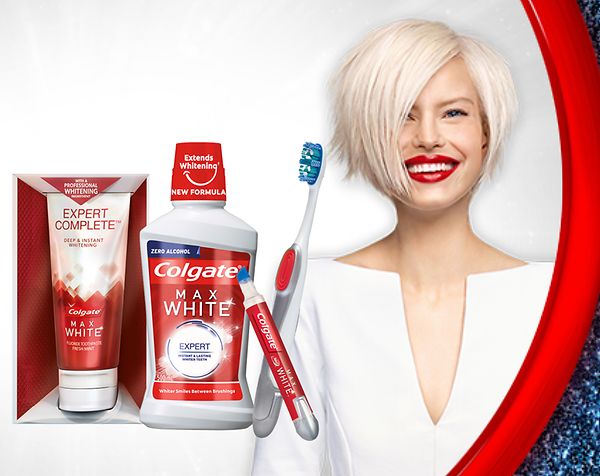 ยาสีฟันสูตรไวท์เทนนิ่งสำหรับผู้ใหญ่ Colgate Max White Expert Complete Toothpaste