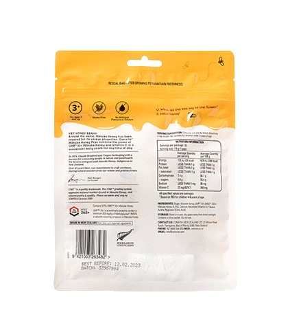 อมยิ้มบรรเทาอาการไอระคายคอสำหรับเด็ก COMVITA Kids Soothing Manuka Honey Pops