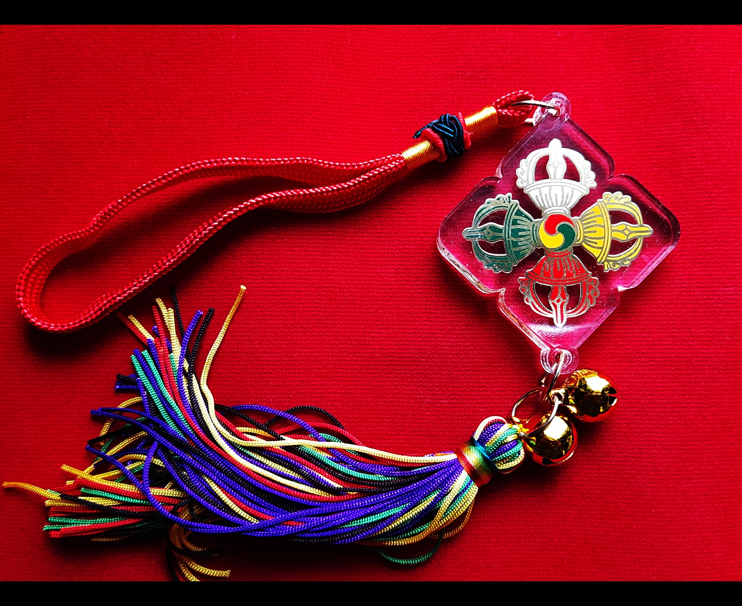 วัชระ (กิมกังซู่) (เคลือบเรซิ่นใส) แบบแขวนบูชา - (เข้าพิธีปลุกเสกแล้ว)