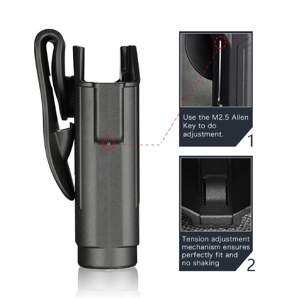 CYTAC thailand ซองพกนอก GLOCK 19 ติดไฟฉาย สามารถใช้กับไฟฉายหลายชนิด (ปลดล็อคนิ้วชี้)