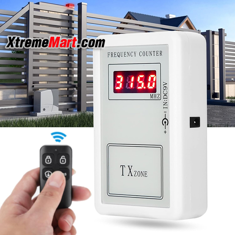 เครื่องวัดความถี่รีโมท 250-450MHZ แบบค้างค่าแสดงผล RF Remote Control Wireless Frequency Counter