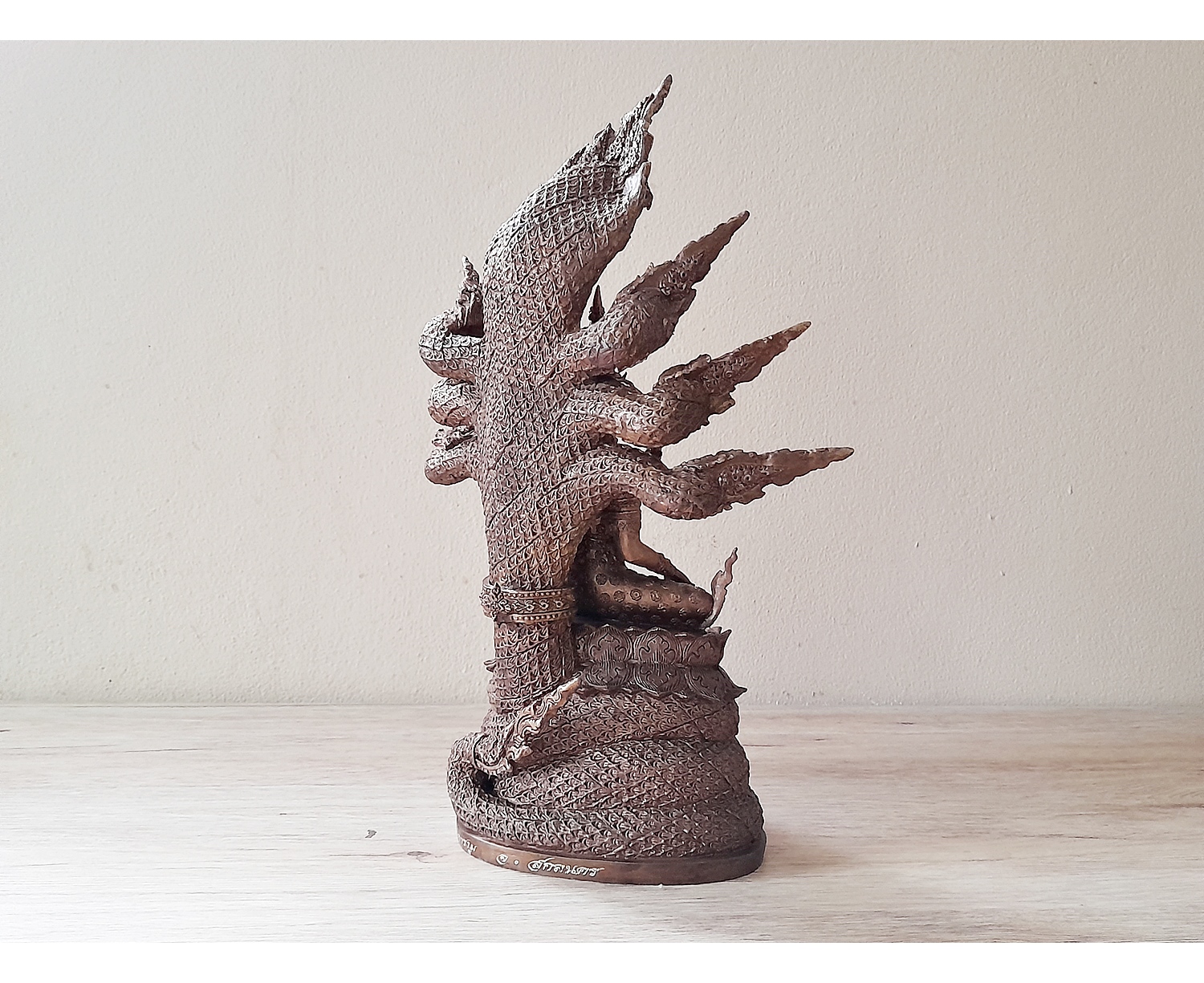 รูปหล่อ พระพุทธรูป สมเด็จองค์ปฐม ทรงเครื่องจักพรรดิ์ ปางพระนาคปรก (พระพุทธวิโมกข์มุนี หน้าตัก 5นิ้ว) ปี2560 #รับประกันแท้ - หลวงพ่อหนุน วัดพุทธโมกข์