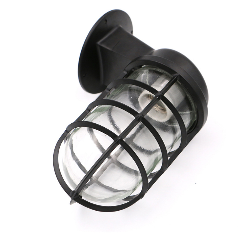 โคมไฟติดผนังภายนอก-ภายใน สไตล์ Industrial มีแก้วใสครอบ [BH023]