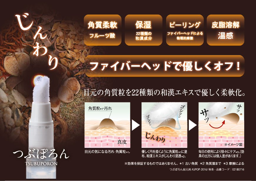 Tsubuporon Eye Essence 1.8mL เอสเซนส์แต้มติ่งเนื้อใต้ตา ที่ลักษณะเป็นเจลอุ่นที่ทำจากสมุนไพรธรรมชาติ 22 ชนิด