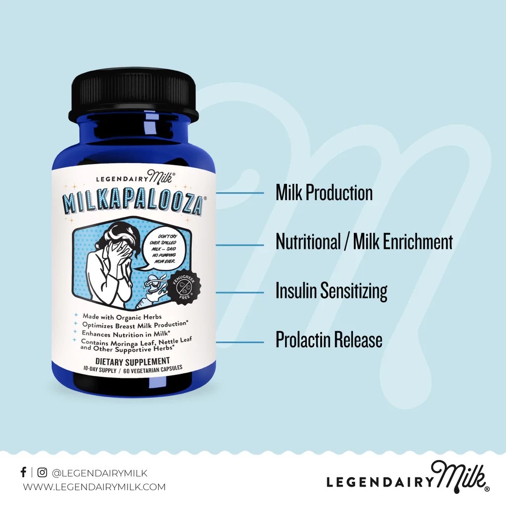 วิตามินกระตุ้นการผลิตน้ำนมสำหรับคุณแม่ Legendairy Milk Milkapalooza (180 Capsules)