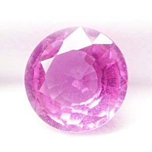 Natural Pink Sapphire พลอยพิงค์ซัฟฟราย รูปกลม หนัก 1.48 กะรัต สีชมพู เบอร์1 สีเข้ม สีหวานสวย ความสะอาดมองตาเปล่าไม่มีตำหนิ ส่องด้วยกล้องขยายมีฟองภายใน