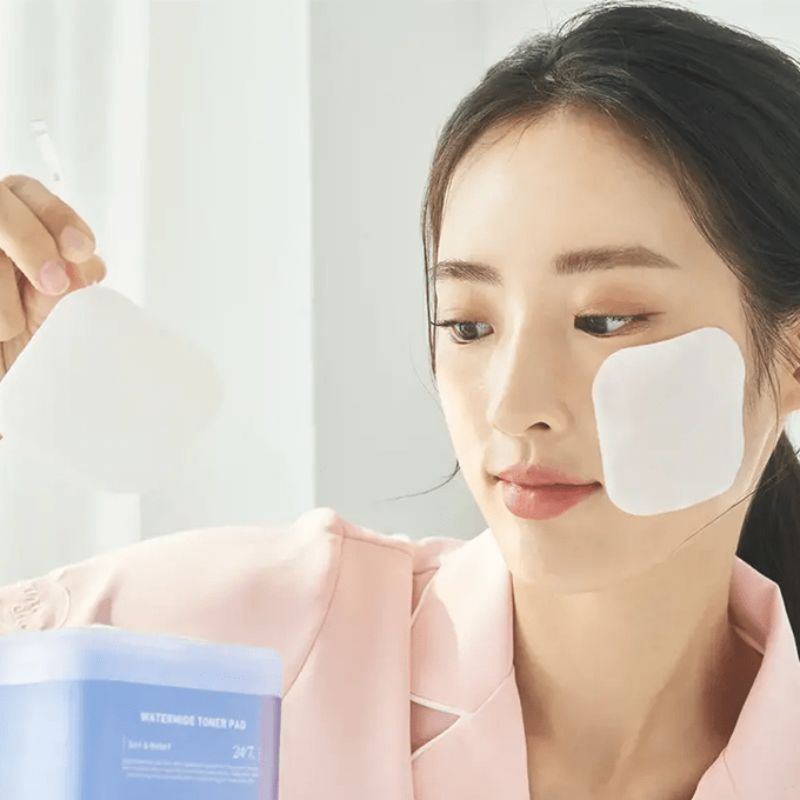 (ฉลากไทย ม่วง) Mediheal Watermide Moisture Pad 170mL 100 แผ่นเมดิฮีลโทนเนอร์แพด แผ่นบำรุงผิวเฉพาะจุด สูตรเข้มข้นเติมความชุ่มชื้นให้ผิวอย่างล้ำลึก