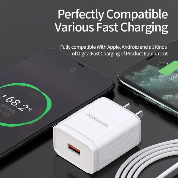 ชุดชาร์จ Sendem SDM-C17 6A ชาร์จเร็ว 45w Super fast charger USB ประกันศูนย์ 1 ปี