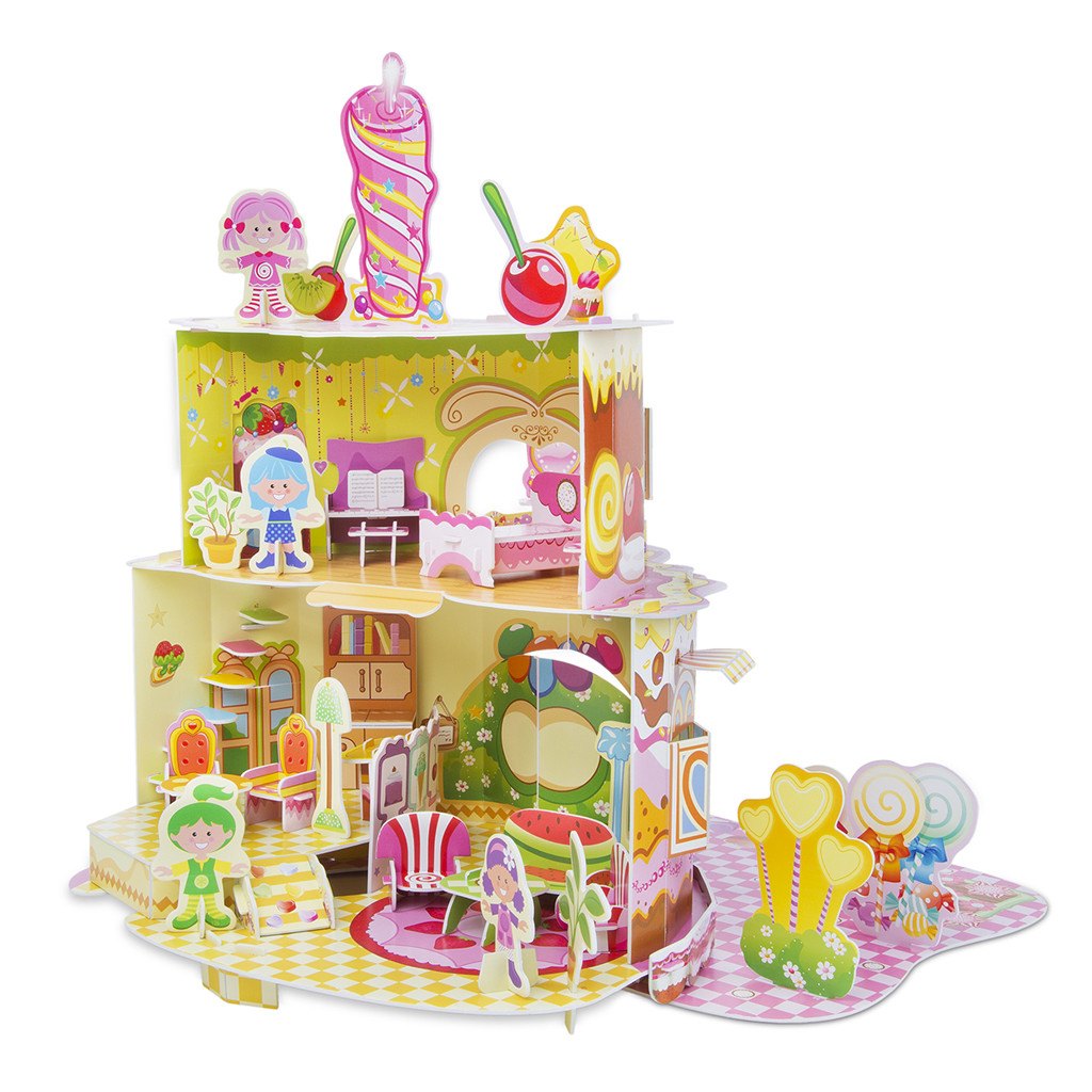 บ้านตุ๊กตาตัวต่อสุดน่ารัก Melissa & Doug 3D Puzzle & Dollhouse (Home Sweet Home)