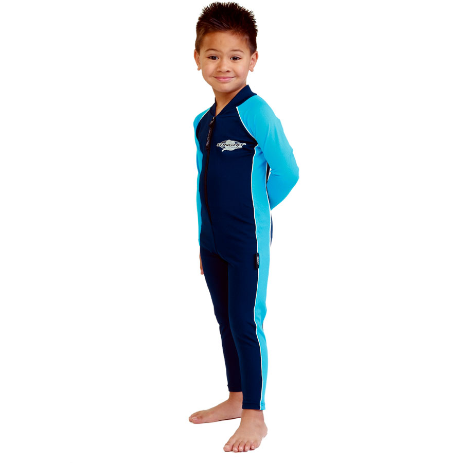 ชุดว่ายน้ำเด็ก Stingray Kids Stinger Suit แขนขายาว สีน้ำเงิน/ฟ้า กันรังสียูวี 50 + ไซส์ 8