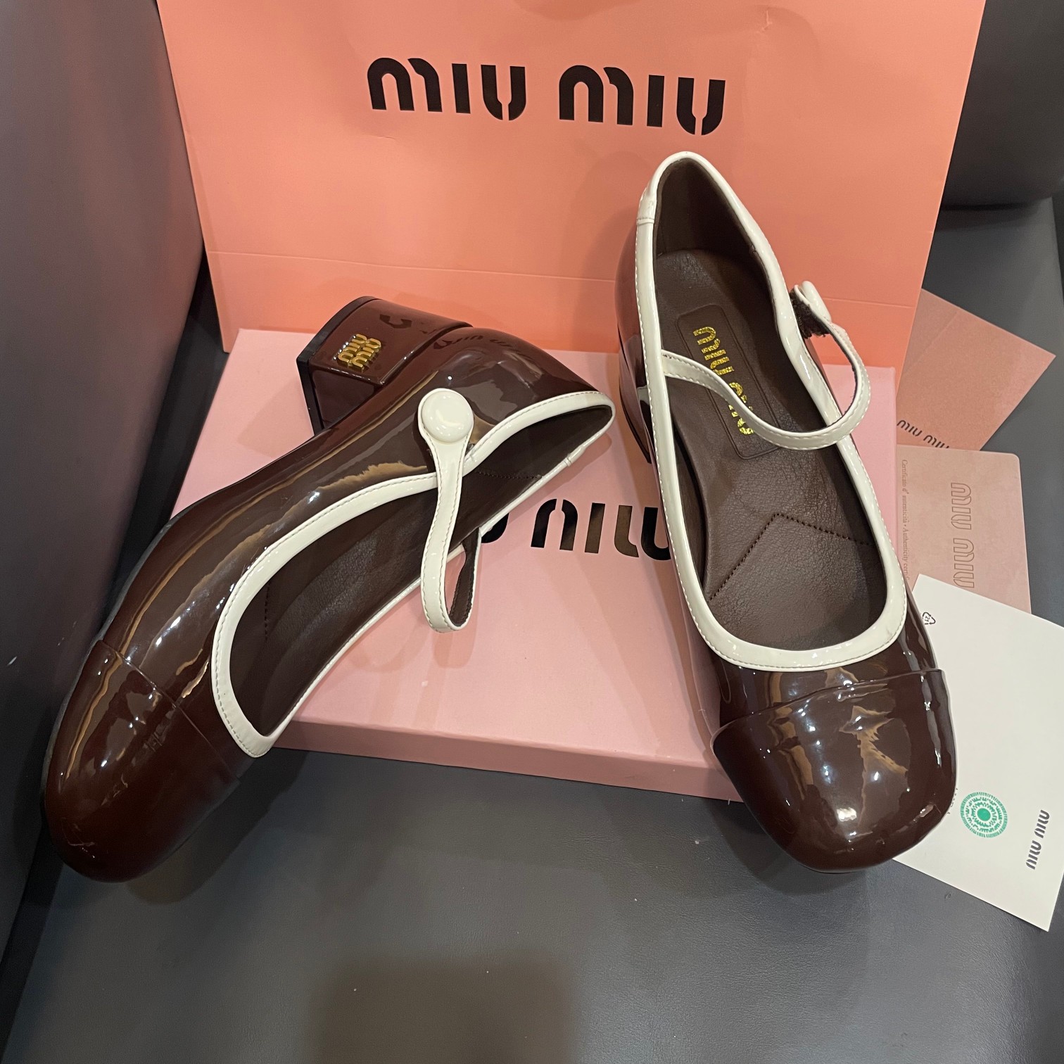 รองเท้า mm Mary Jane size 35-40 สีดำ เบจ น้ำตาล