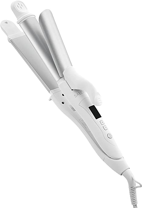 (พร้อมส่ง สี Silver White) Salonia 2 Way Straightening & Curling Hair Iron 32 mm เครื่องหนีบและม้วนผมไฟฟ้าในเครื่องเดียว ผมเงางาม ไม่แห้งเสียและชี้ฟู