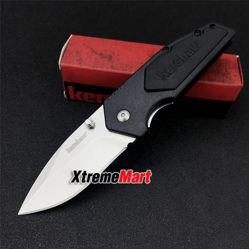 มีดพับ Kershaw 1446 Stainless Steel Survival Folding Knife (ใบเงิน ด้ามดำ)